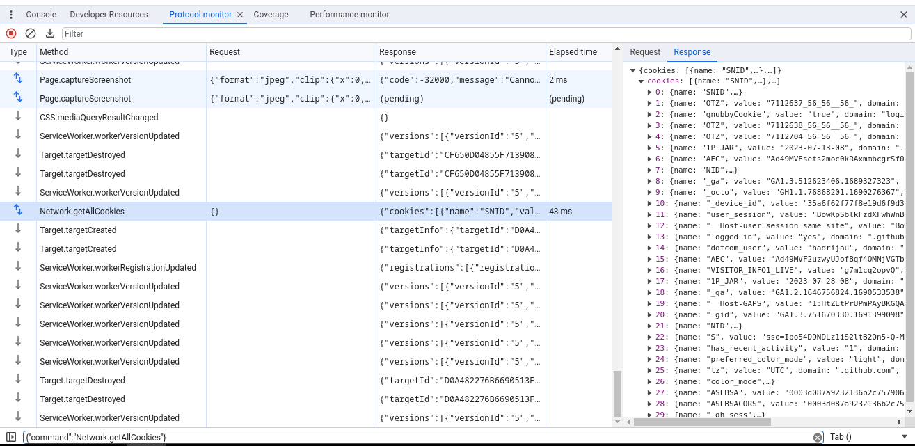 Chrome Devtools Protocol